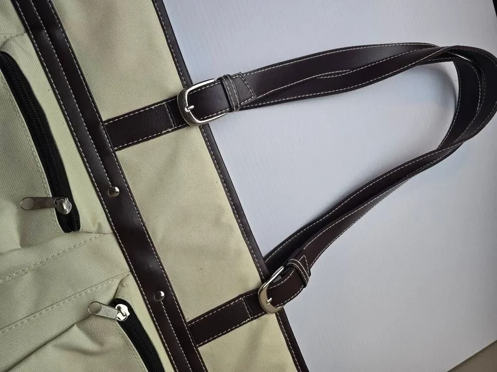 Laptop Bag Cream 3 piece set No Brand